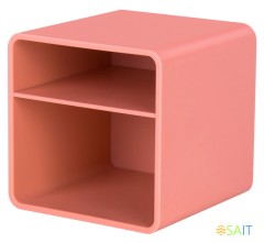 Подставка Deli ENS011PINK Nusign 2отд. для письменных принадлежностей 84х84х86мм розовый пластик