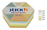Блок самоклеящийся бумажный Stick`n 21828 61x70мм 250лист. пастель+крафт ассорти "гексагон"