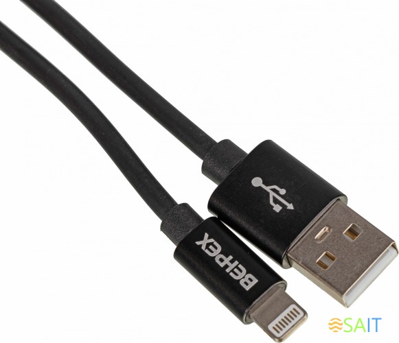 Кабель USB (m)-Lightning (m) 1м черный