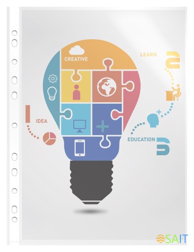 Папка-вкладыш Бюрократ Премиум 013BTEN40 тисненые A4+ (упак.:100шт)