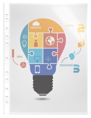 Папка-вкладыш Бюрократ Премиум 013BTEN40 тисненые A4+ (упак.:100шт)