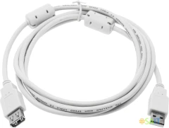 Кабель-удлинитель Ningbo USB A(m) USB A(f) 1.8м (USB2.0-AM/AF-1.8M-MG) феррит.кольца