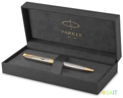 Ручка шариков. Parker Sonnet Core K527 (1931507) Stainless Steel GT M черн. черн. подар.кор.