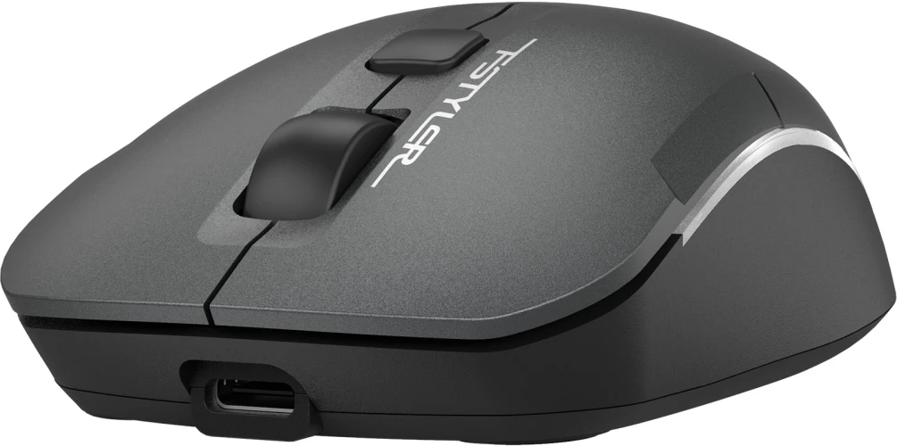 Мышь A4Tech Fstyler FB26CS Air2 серый/черный оптическая 2000dpi silent беспров. BT/Radio USB для ноутбука 4but (FB26CS AIR2 SMOKY GREY)
