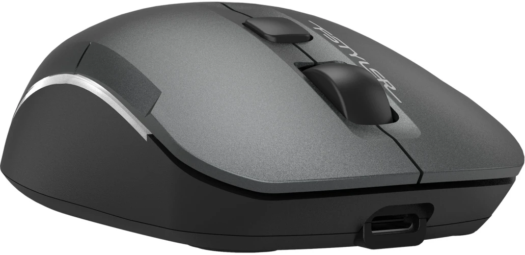 Мышь A4Tech Fstyler FB26CS Air2 серый/черный оптическая 2000dpi silent беспров. BT/Radio USB для ноутбука 4but (FB26CS AIR2 SMOKY GREY)