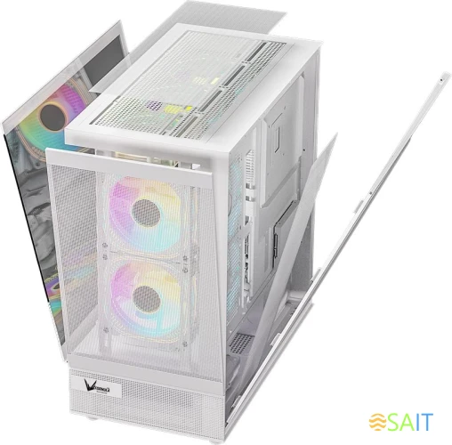 Корпус Formula Crystal Z8 FLOE белый без БП ATX 3x120mm 5x140mm 1xUSB2.0 1xUSB3.0 1xUSB3.1 audio bott PSU