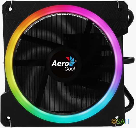 Устройство охлаждения(кулер) Aerocool Cylon 3H ARGB Soc-AM5/AM4/1200/1700/1851 черный 4-pin 13-24dB Al+Cu 125W 480gr Ret (CYLON 3H ARGB PWM 4P)