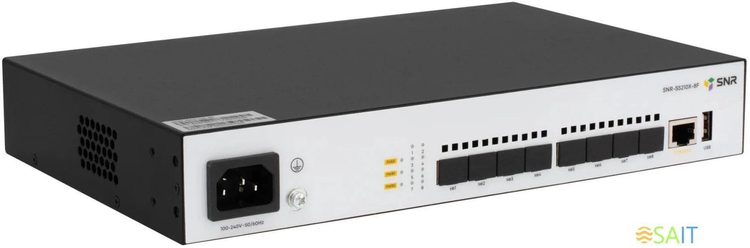 Коммутатор SNR SNR-S5210X-8F (L2+) 8SFP+ управляемый