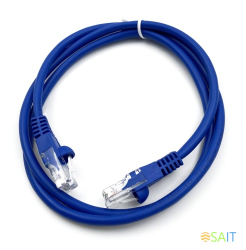 Патч-корд Buro UTP 4 пары cat.5E CCA molded 1м голубой RJ-45 (m)-RJ-45 (m) (UTP-5E-1M-BL)