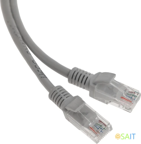 Патч-корд Premier PP12-5M 1000Гбит/с UTP 4 пары cat.5E CCA molded 5м серый RJ-45 (m)-RJ-45 (m)