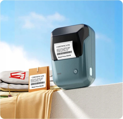 Термопринтер Niimbot B1 (1746799) 203dpi 50мм/с/USB/BT для печ.этик. голубой