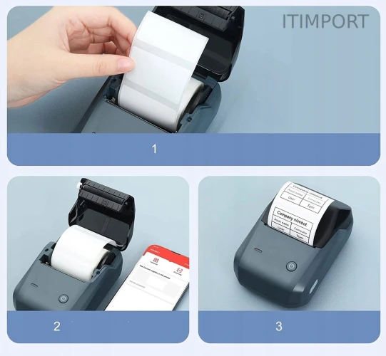 Термопринтер Niimbot B1 (1746799) 203dpi 50мм/с/USB/BT для печ.этик. голубой