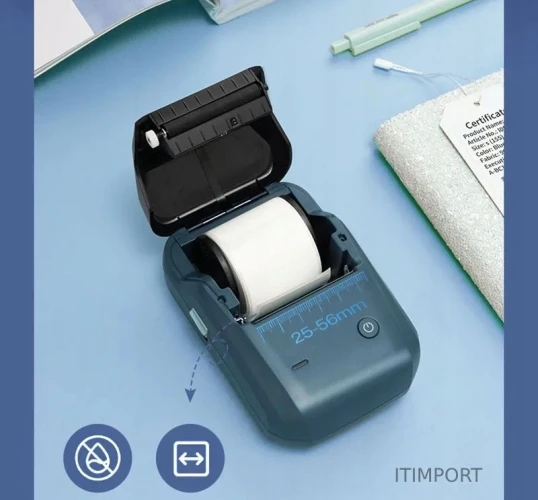 Термопринтер Niimbot B1 (1746799) 203dpi 50мм/с/USB/BT для печ.этик. голубой