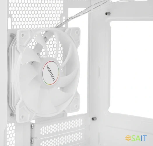 Корпус Montech X5 белый без БП ATX 8x120mm 2x140mm 1xUSB2.0 1xUSB3.0 audio bott PSU