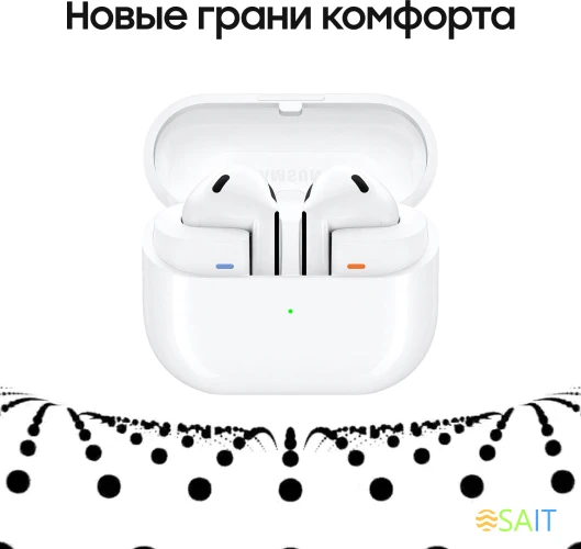 Гарнитура вкладыши Samsung Galaxy Buds 3 белый беспроводные bluetooth в ушной раковине (SM-R530NZWACIS)
