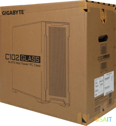 Корпус Gigabyte C102B GB-C102G черный без БП mATX 7x120mm 4x140mm 2xUSB3.0 audio bott PSU
