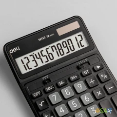Калькулятор настольный Deli Askend EM333 черный 12-разр.