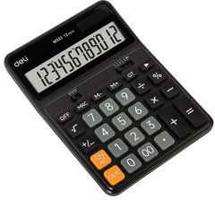 Калькулятор настольный Deli Askend EM333 черный 12-разр.