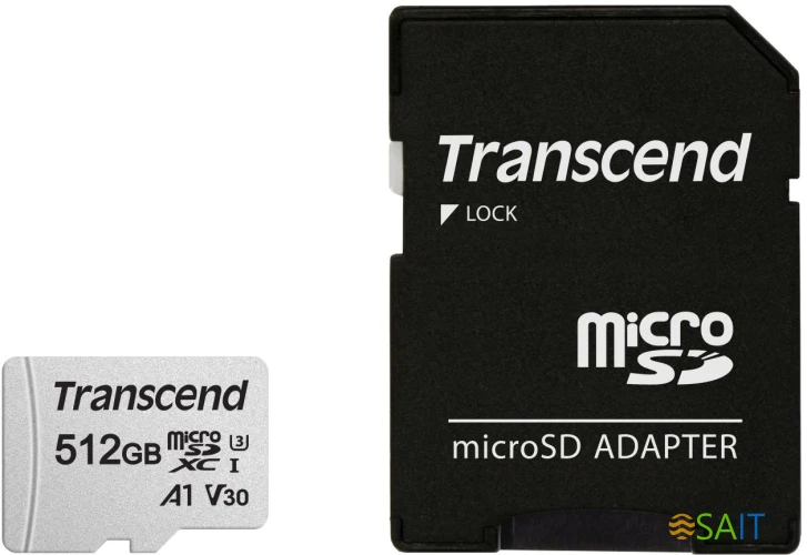 Флеш карта microSDXC 512GB Transcend TS512GUSD300S-A 300S + adapter