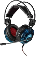 Наушники с микрофоном Оклик HS-L500G TOXIC черный 2.2м мониторные оголовье (472656)