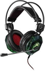 Наушники с микрофоном Оклик HS-L500G TOXIC черный 2.2м мониторные оголовье (472656)