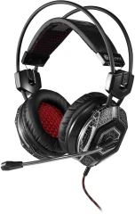 Наушники с микрофоном Оклик HS-L500G TOXIC черный 2.2м мониторные оголовье (472656)