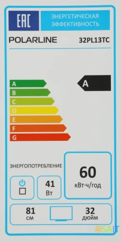 Телевизор LED PolarLine 32" 32PL13TC черный HD 50Hz DVB-T DVB-T2 DVB-C (RUS)