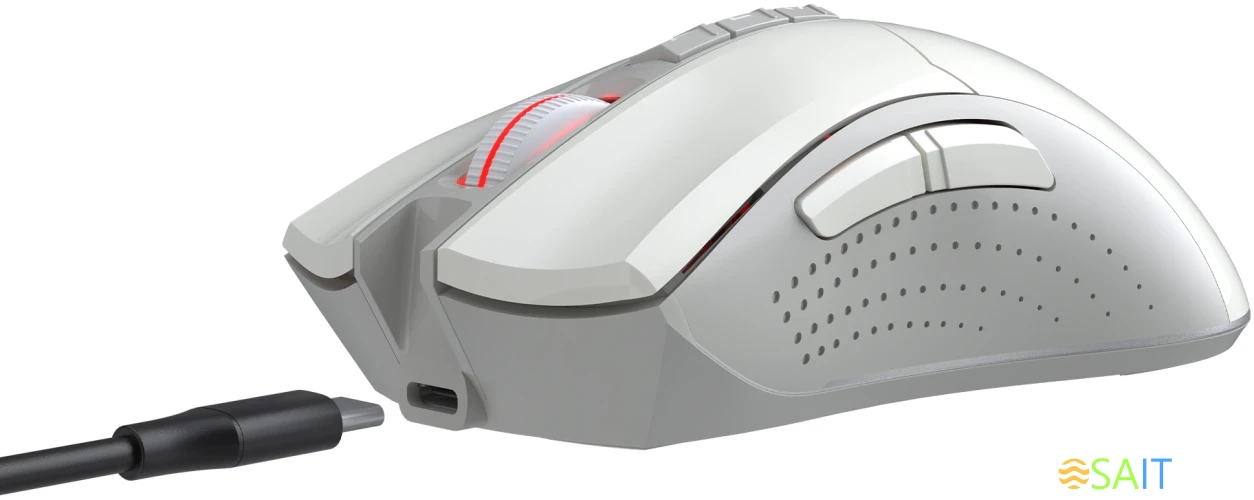 Мышь A4Tech Bloody R90 Plus белый оптическая 5000dpi беспров. USB 7but (R90 PLUS GREUISH WHITE)