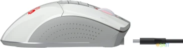 Мышь A4Tech Bloody R90 Plus белый оптическая 5000dpi беспров. USB 7but (R90 PLUS GREUISH WHITE)