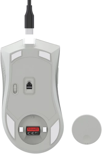 Мышь A4Tech Bloody R90 Plus белый оптическая 5000dpi беспров. USB 7but (R90 PLUS GREUISH WHITE)