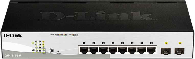 Коммутатор D-Link DGS-1210-08P/G3A