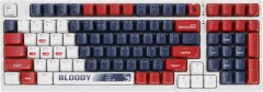 Клавиатура A4Tech S98 Sports механическая синий/белый USB for gamer LED (S98 SPORTS NAVY BLMS RED PLUS) кабель 1.8м