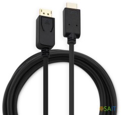 Кабель аудио-видео Buro v. 1.2 DisplayPort (m)/HDMI (m) 3м. позолоч.конт. черный (BHP DPP_HDMI-3)