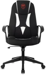 Кресло игровое Zombie 200 черный/белый ткань/эко.кожа крестов. пластик пластик черный