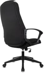 Кресло игровое Zombie 200 черный/белый ткань/эко.кожа крестов. пластик пластик черный