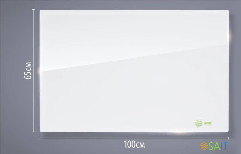 Доска стеклянная Cactus CS-GBD-65X100-UWT-TM Сквозное крепление стекло ультра белый 65x100см стекло крепления