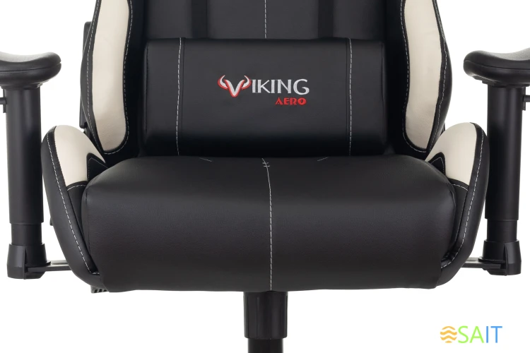Кресло игровое Zombie VIKING 5 AERO черный/белый эко.кожа с подголов. крестов. пластик
