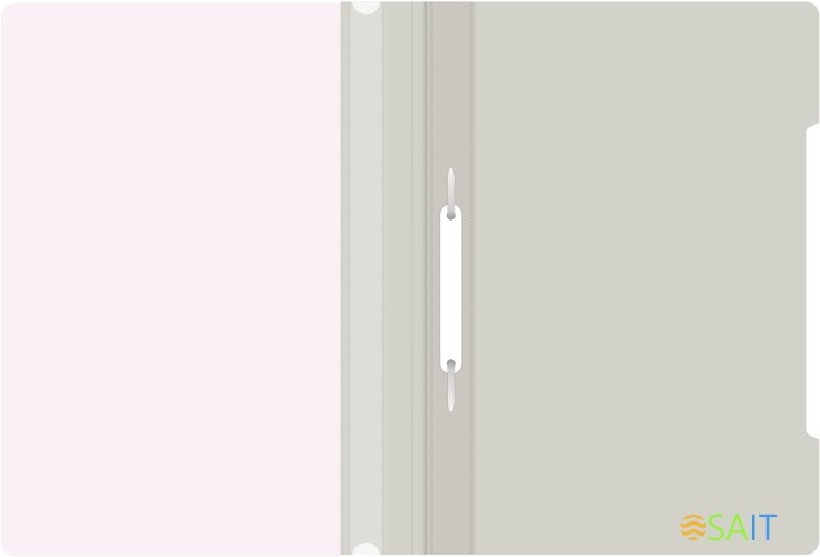 Папка-скоросшиватель Бюрократ Economy -PSE20GREY A4 прозрач.верх.лист пластик серый