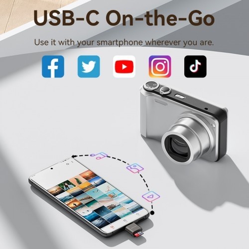 Картридер Vention OTG USB 2.0 CM / MicroSD - Серый Vention CLMH0