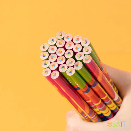 Карандаши цв. Deli EC141 Colorwow 3мм трехгран. туба (28шт) 28 карандашей