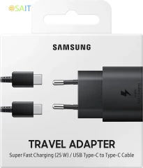 Сетевое зар./устр. Samsung EP-TA800 3A+2.77A+2.25A (PD) USB Type-C универсальное черный (EP-TA800XBEGWW)