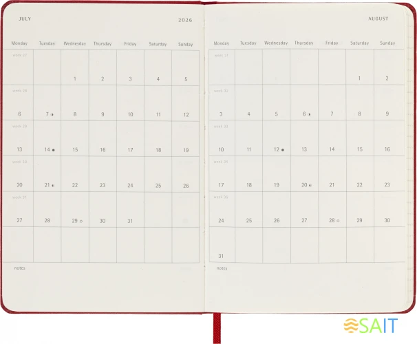 Ежедневник Moleskine CLASSIC Pocket 90x140мм 400стр. красный