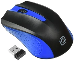 Мышь Оклик 485MW черный/синий оптическая 1000dpi беспров. USB для ноутбука 3but (997826)
