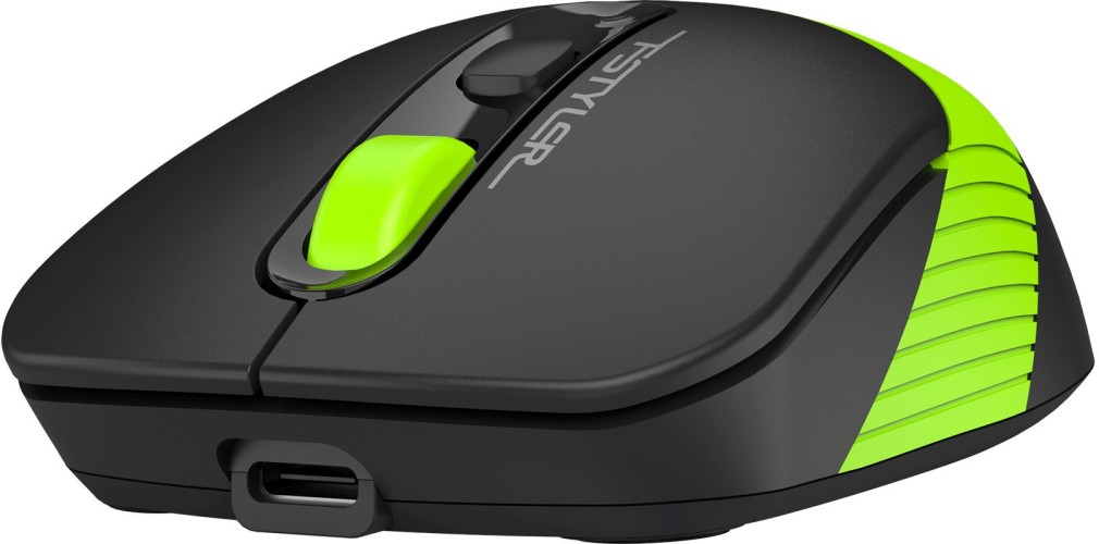 Мышь A4Tech Fstyler FG10CS Air черный/зеленый оптическая 2000dpi silent беспров. USB для ноутбука 4but (FG10CS AIR SPORTS GREEN)