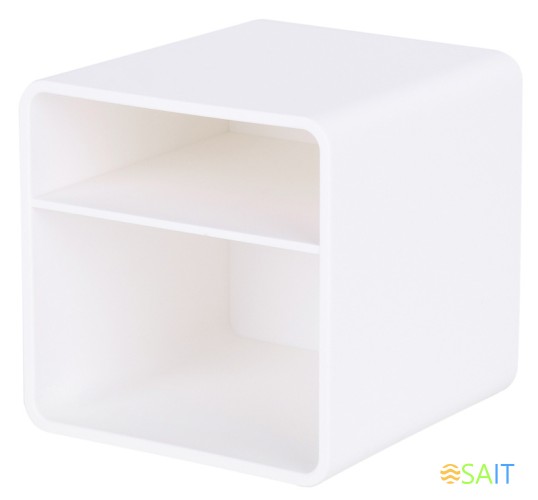 Подставка Deli ENS011WHITE Nusign 2отд. для письменных принадлежностей 84х84х86мм белый пластик