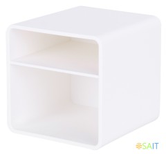 Подставка Deli ENS011WHITE Nusign 2отд. для письменных принадлежностей 84х84х86мм белый пластик