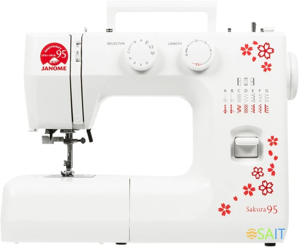 Швейная машина Janome Sakura 95 белый/цветы