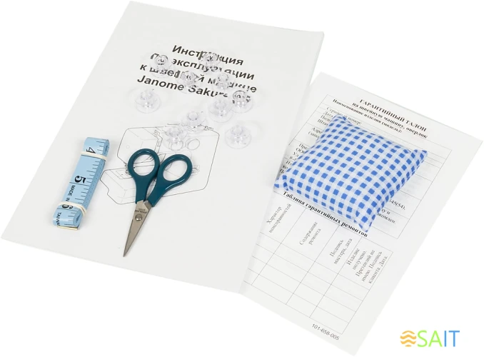 Швейная машина Janome Sakura 95 белый/цветы