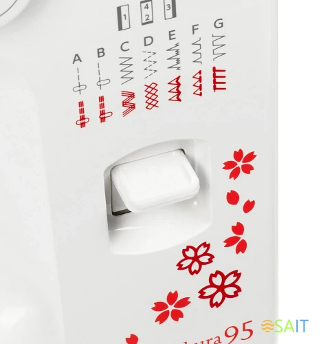 Швейная машина Janome Sakura 95 белый/цветы