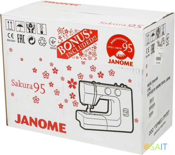Швейная машина Janome Sakura 95 белый/цветы